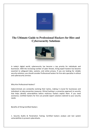 Genuine Hackers For Hire | Swifthackers