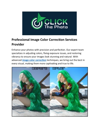 Professional Image Color Correction Services Provider