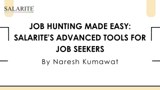 Job Hunting Made Easy: Salarite’s Advanced Tools for Job Seekers, pdf