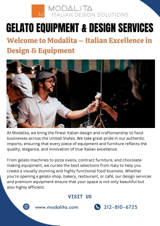 Modalita's Bite-Sized Premium Gelato & Bakery Equipment!