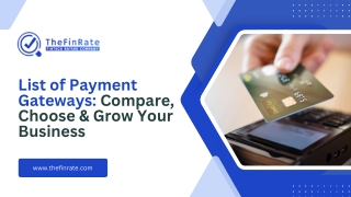List of Payment Gateways Compare, Choose & Grow Your Business
