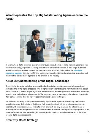 What Separates the Top Digital Marketing Agencies from the Rest