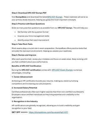 HP2-H37 Exam Q&A – DumpsBoss Real & Updated Questions