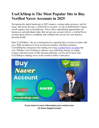 UsaUkShop is The Most Popular Site to Buy Verified Naver Accounts in 2025