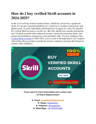 How do I buy verified Skrill accounts in 2024-2025
