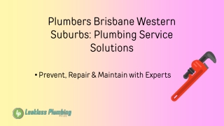 Plumbers Brisbane Western Suburbs Plumbing Service Solutions