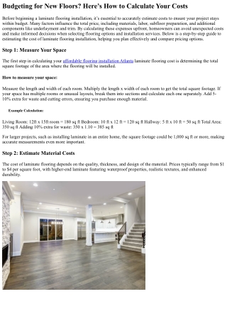 A Step-by-Step Guide to Calculating Laminate Flooring Costs