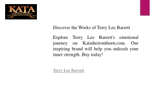 Discover the Works of Terry Lee Barrett