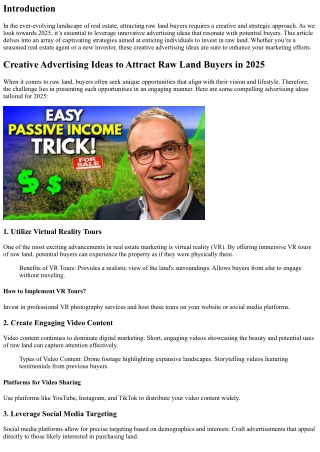 Creative Advertising Ideas to Attract Raw Land Buyers in 2025
