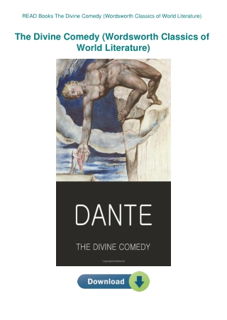 READ Books The Divine Comedy (Wordsworth Classics of World Literature)