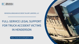 Full-Service Legal Support for Truck Accident Victims in Henderson