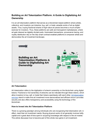 Building an Art Tokenization Platform_ A Guide to Digitalizing Art Ownership