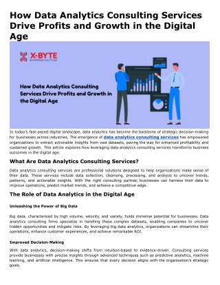 _How Data Analytics Consulting Services Drive Profits and Growth in the Digital Age