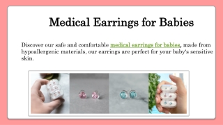 Medical Earrings for Babies