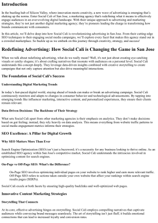 Redefining Advertising: How Social Cali is Changing the Game in San Jose