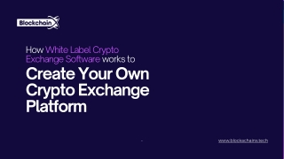Create Your Own Crypto Platform