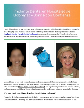 Implante dental Hospitalet de Llobregat