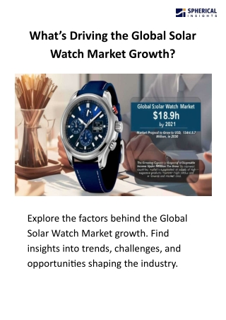 Solar Watch Market