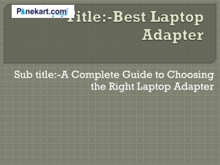 Best Laptop Adapter