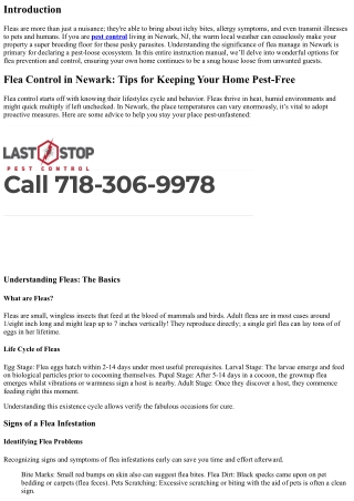 Flea Control in Newark: Tips for Keeping Your Home Pest-Free