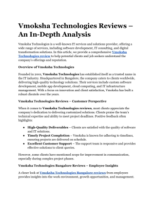 Vmoksha Technologies Reviews – An In-Depth Analysis (1)