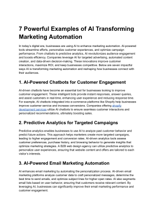 7 Powerful Examples of AI Transforming Marketing Automation