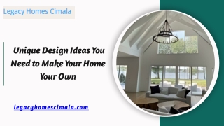 Unique Design Ideas You Need to Make Your Home Your Own