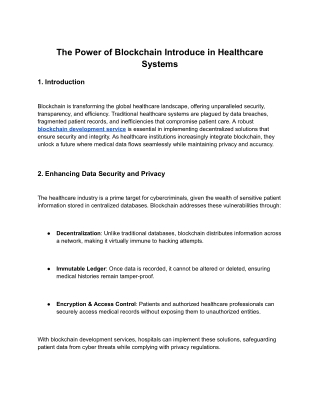 The Power of Blockchain Introduce in Healthcare Systems