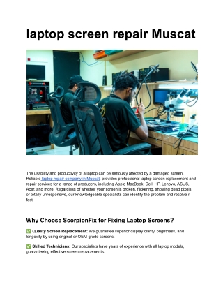 laptop screen repair Muscat