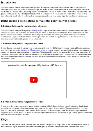 Boîtes en bois : des solutions de rangement élégantes pour votre intérieur