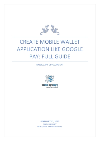 Create Mobile Wallet Application like Google Pay Full Guide PDF