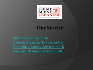 Extreme Clean Up Services in UK - SuicideCleaning