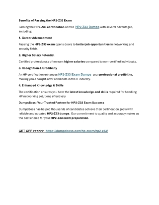 HP2-Z33 Exam Prep – DumpsBoss Mobile-Friendly PDF