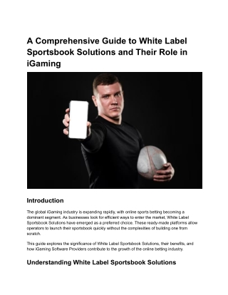 A Comprehensive Guide to White Label Sportsbook Solutions and Their Role in iGaming (1)