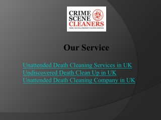 Unattended Death Cleaning Company in UK - Death Cleans