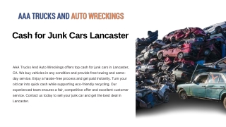 Cash for Junk Cars Lancaster