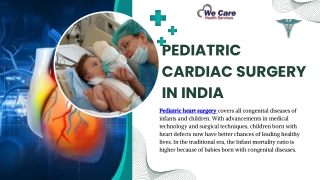 Pediatric Cardiac Surgery in India