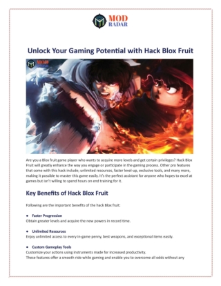 Unlock Your Gaming Potential with Hack Blox Fruit