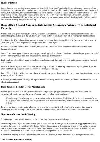 How Often Should You Schedule Gutter Cleaning? Advice from Lakeland Experts