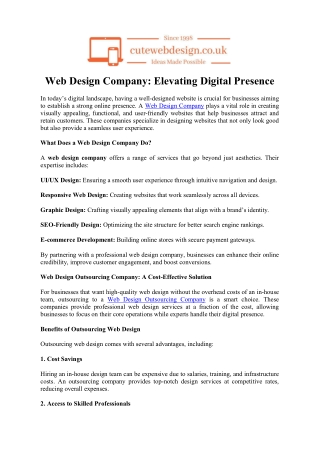 Create Stunning Websites with Our Web Design Company - Cute Web Design