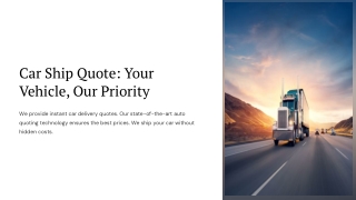 Car Ship Quote