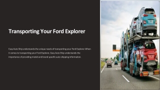 Ford Explorer Auto Transportation