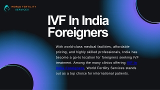 IVF In India Foreigners