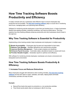Best Time Tracking Software for Monitoring Remote Employees & Boosting Productivity