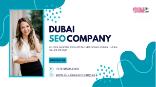 #1 SEO Company in Dubai – Get More Traffic and Sales