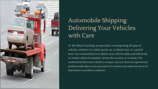 Automobile Shipping