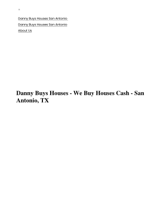 We Buy Houses Cash San Antonio