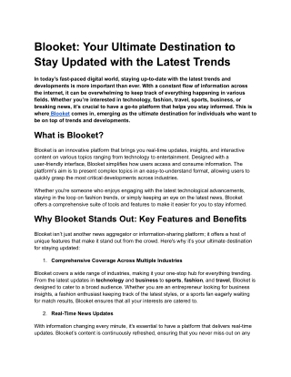 Blooket_ Your Ultimate Destination to Stay Updated with the Latest Trends