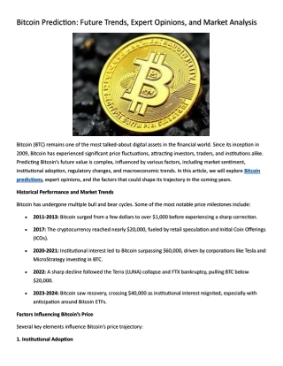 Bitcoin Prediction