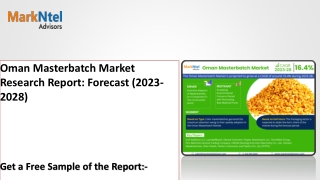 Oman Masterbatch Market Research Report: Forecast (2023-2028)